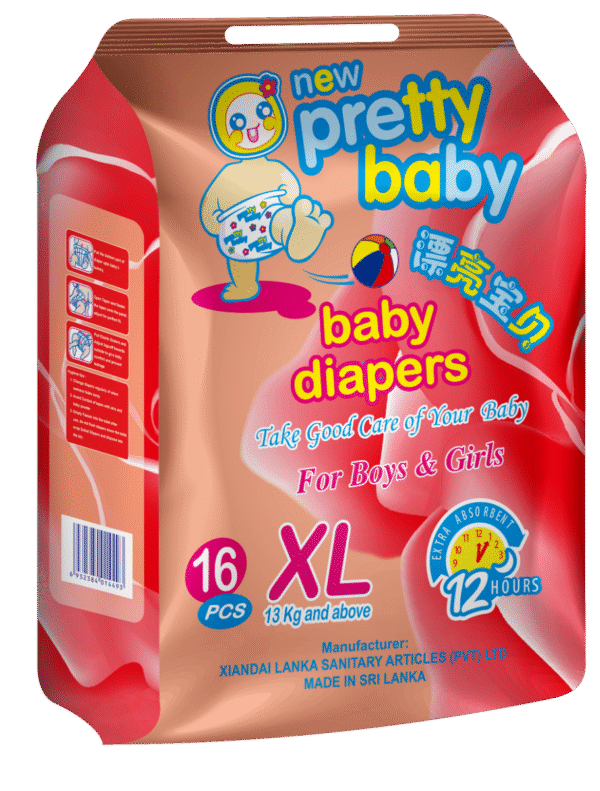 New Pretty Baby Diaper Xl 16Pcs