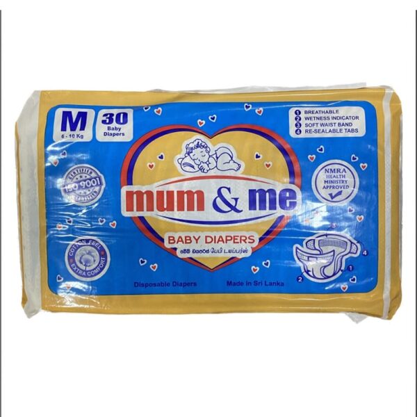 Mum&Me Baby Diaper Medium 10Pcs